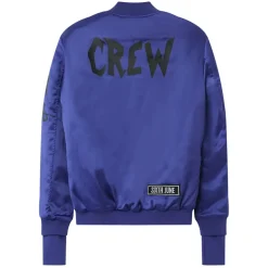 Bomber Imprime Crew Bleu Fonce