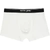 Boxer Uni Bande Blanc Casse