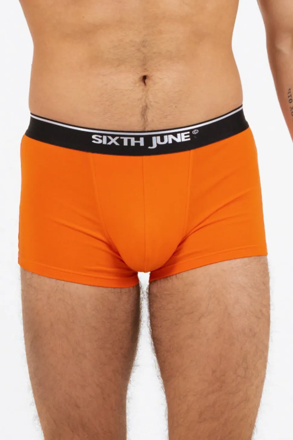 Boxer Uni Bande Orange