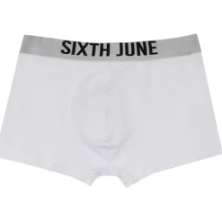Boxer Uni Texte Blanc