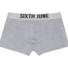 Boxer Uni Texte Gris