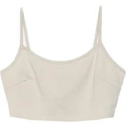 Brassiere Bretelles Logo Imprime Beige Clair