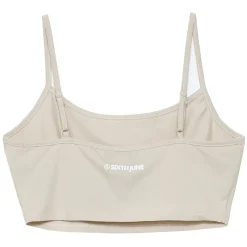 Brassiere Bretelles Logo Imprime Beige Clair