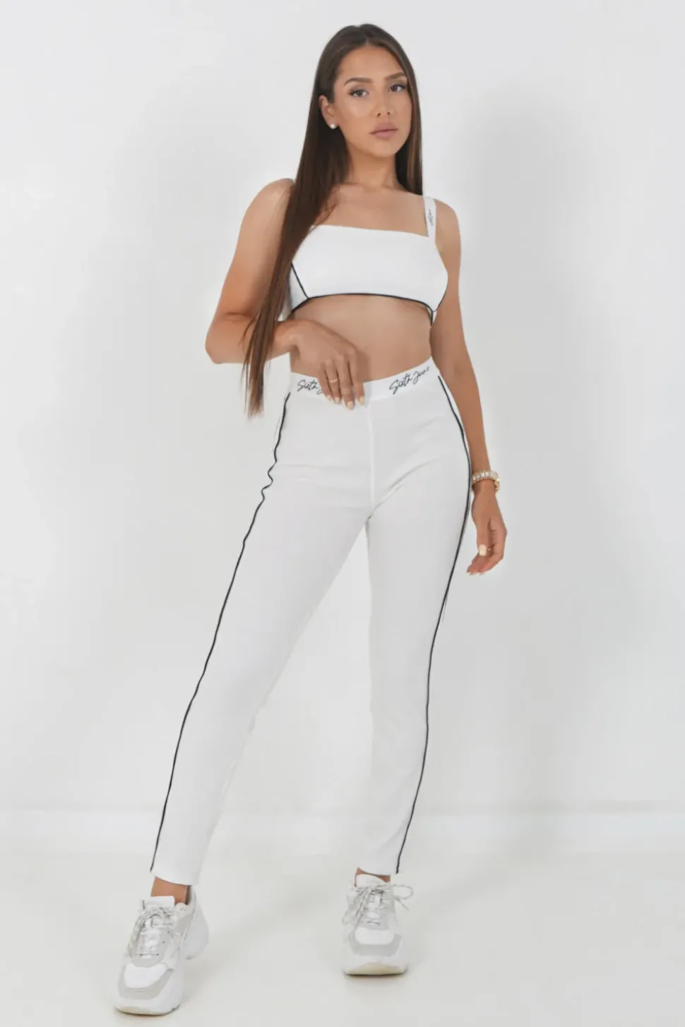 Brassiere Cotelee Signature Blanc