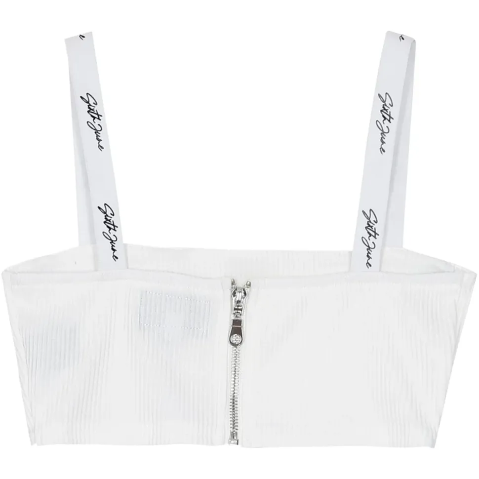 Brassiere Cotelee Signature Blanc