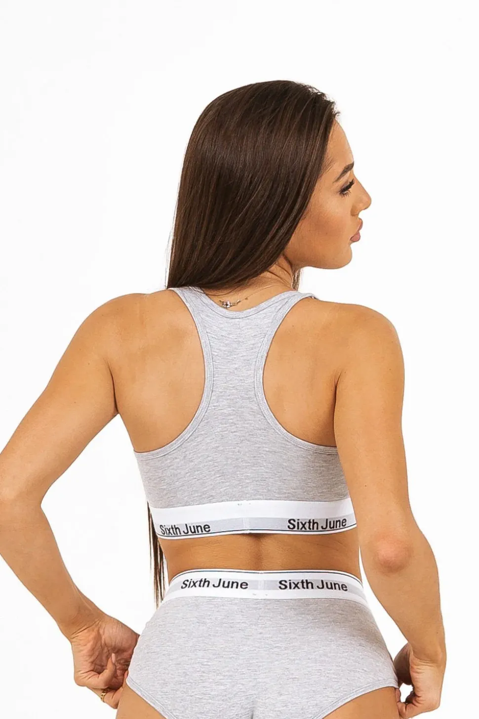 Brassiere Dos Croise Gris