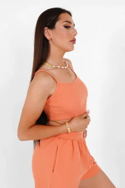 Brassiere Gaufree Logo Orange