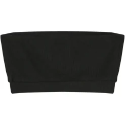 Brassiere Sans Bretelles Cotelee Noir