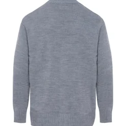 Cardigan Maille Coeur Brode Gris