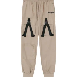 Cargo Boucles Poches Logo Beige Fonce