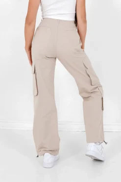 Cargo Jambes Larges Beige