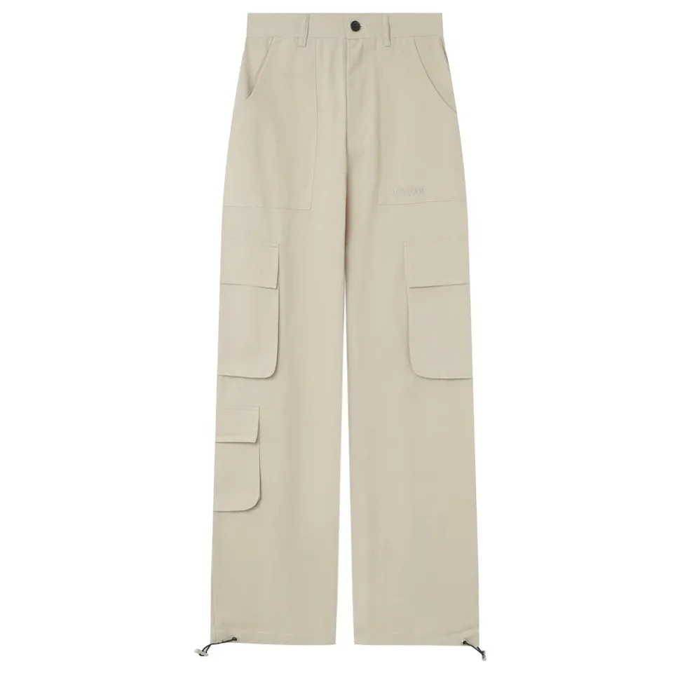 Cargo Jambes Larges Beige