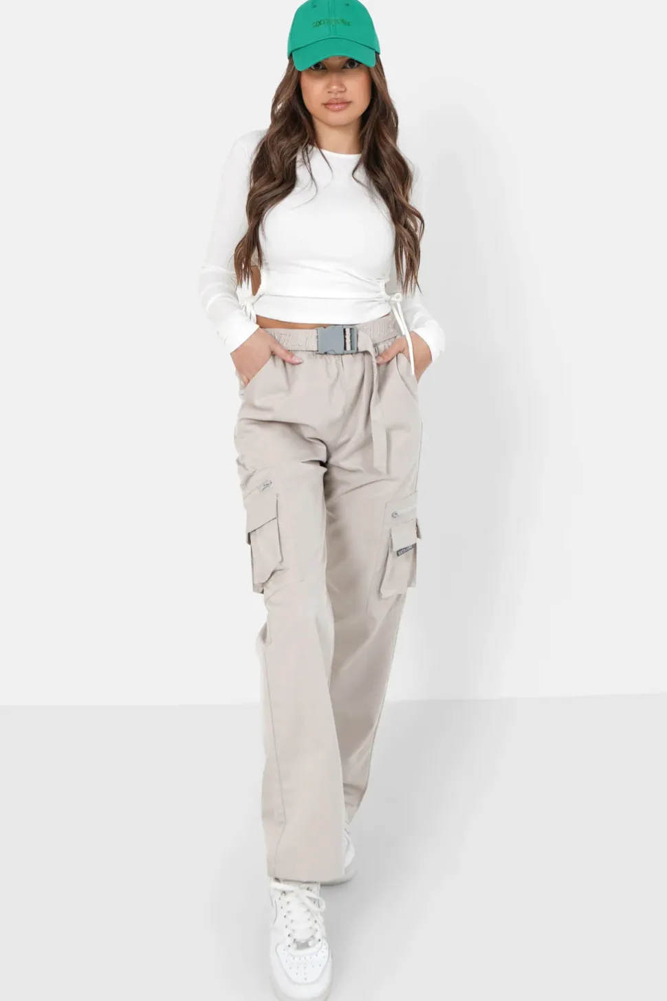 Cargo Tactique Ceinture Gris Clair
