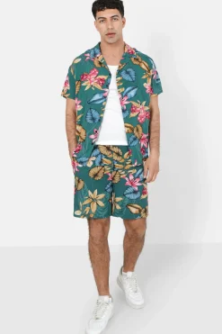 Chemise Fluide Fleurie Vert