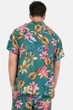 Chemise Fluide Fleurie Vert