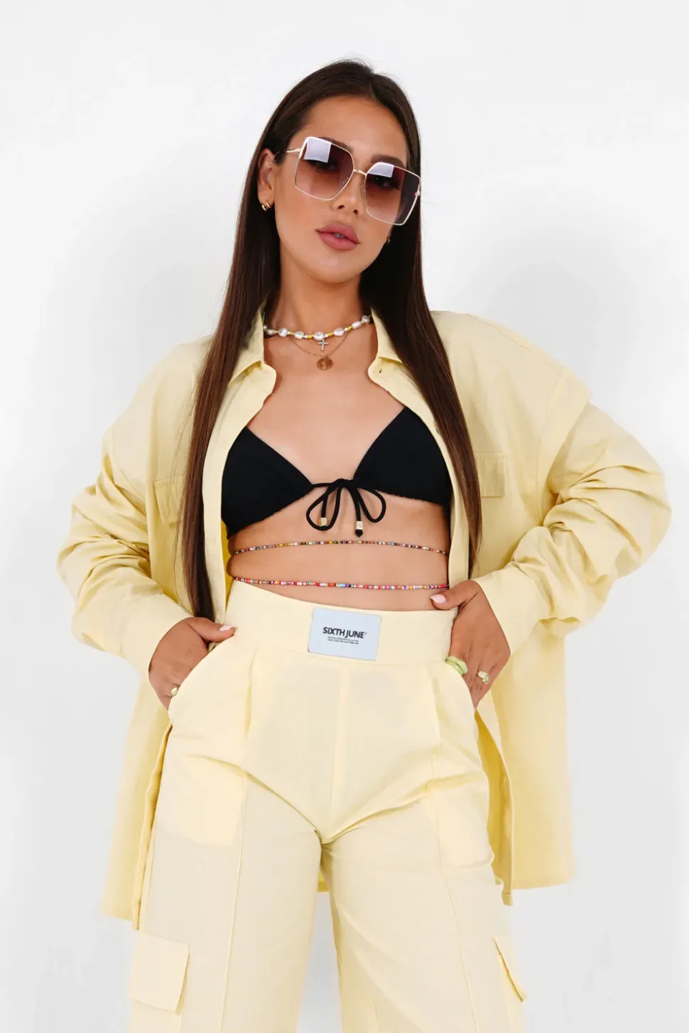 Chemise Manches Longues Jaune