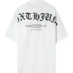 Chemise Oversize Logo Gothique Blanc