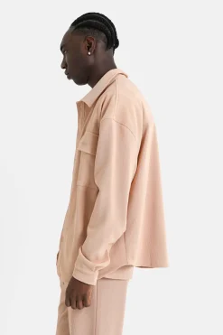Chemise Plissee Loose Beige