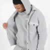 Chemise Polaire Logo Arriere Brode Gris