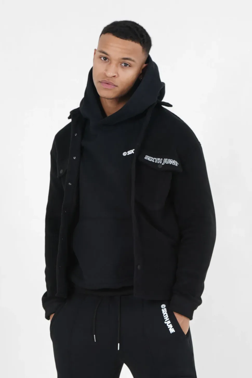 Chemise Polaire Logo Arriere Brode Noir