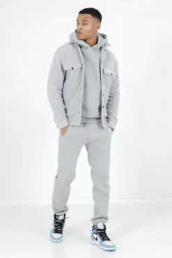Chemise Polaire Logo Arriere Brode Gris
