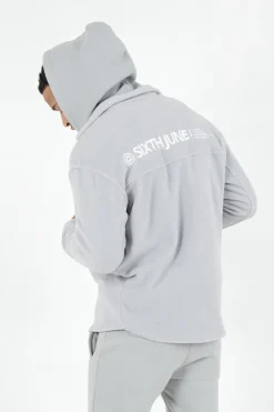 Chemise Polaire Logo Arriere Brode Gris