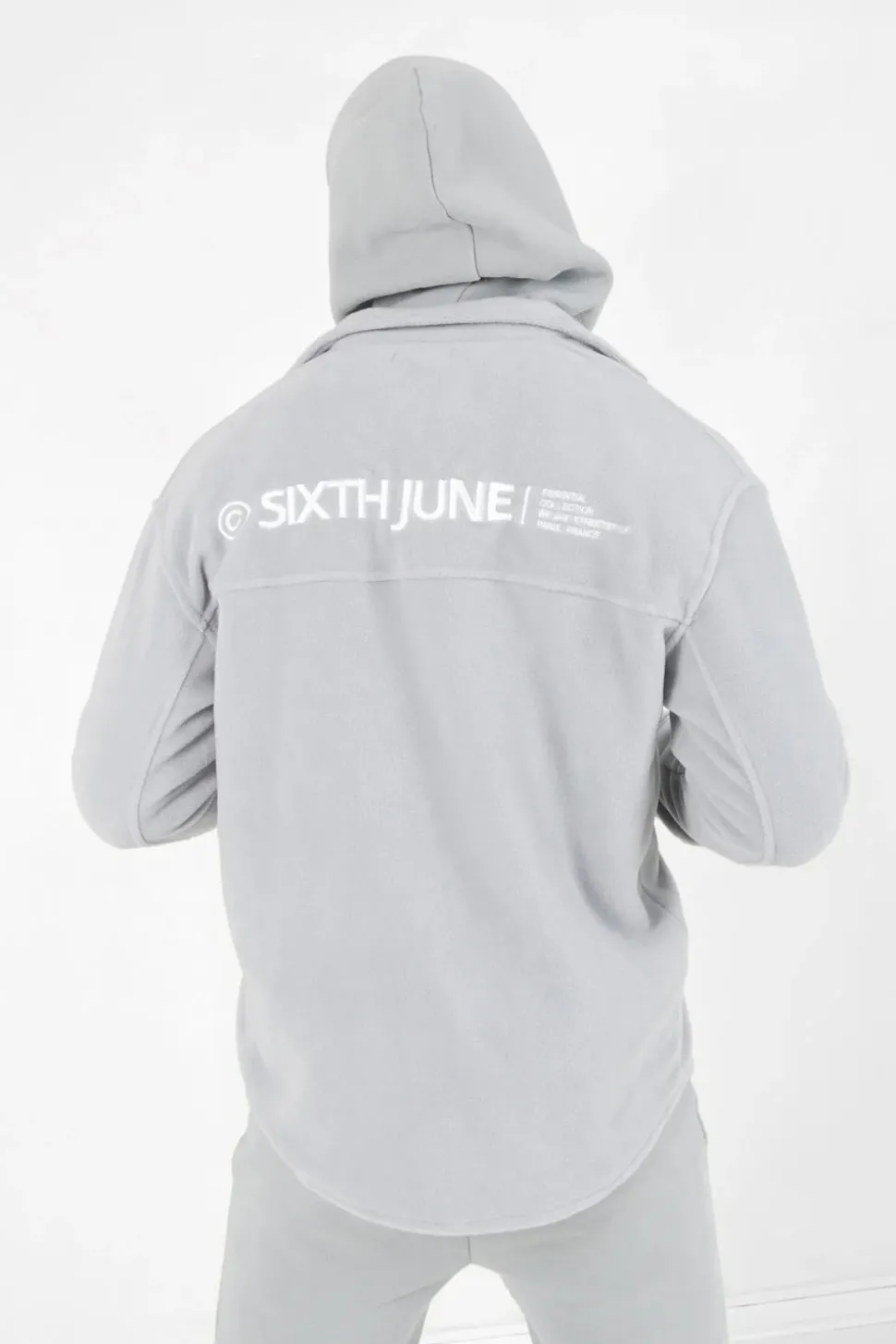 Chemise Polaire Logo Arriere Brode Gris