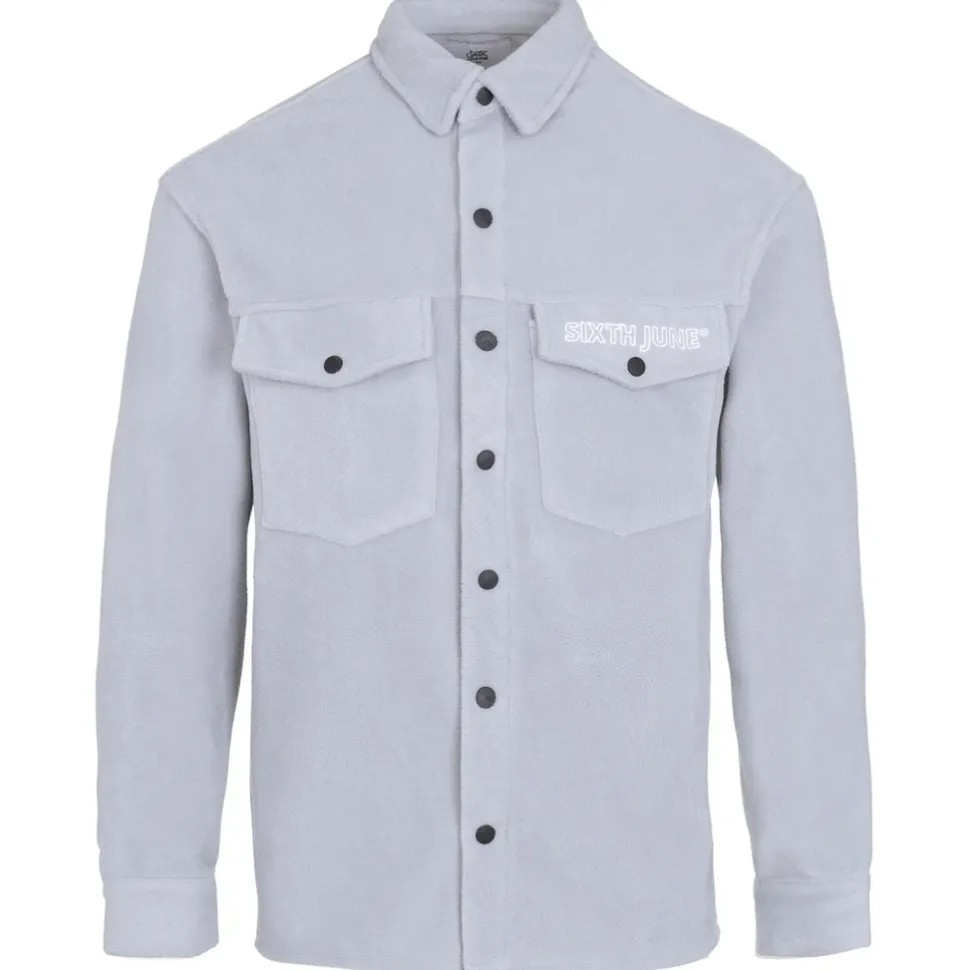 Chemise Polaire Logo Arriere Brode Gris