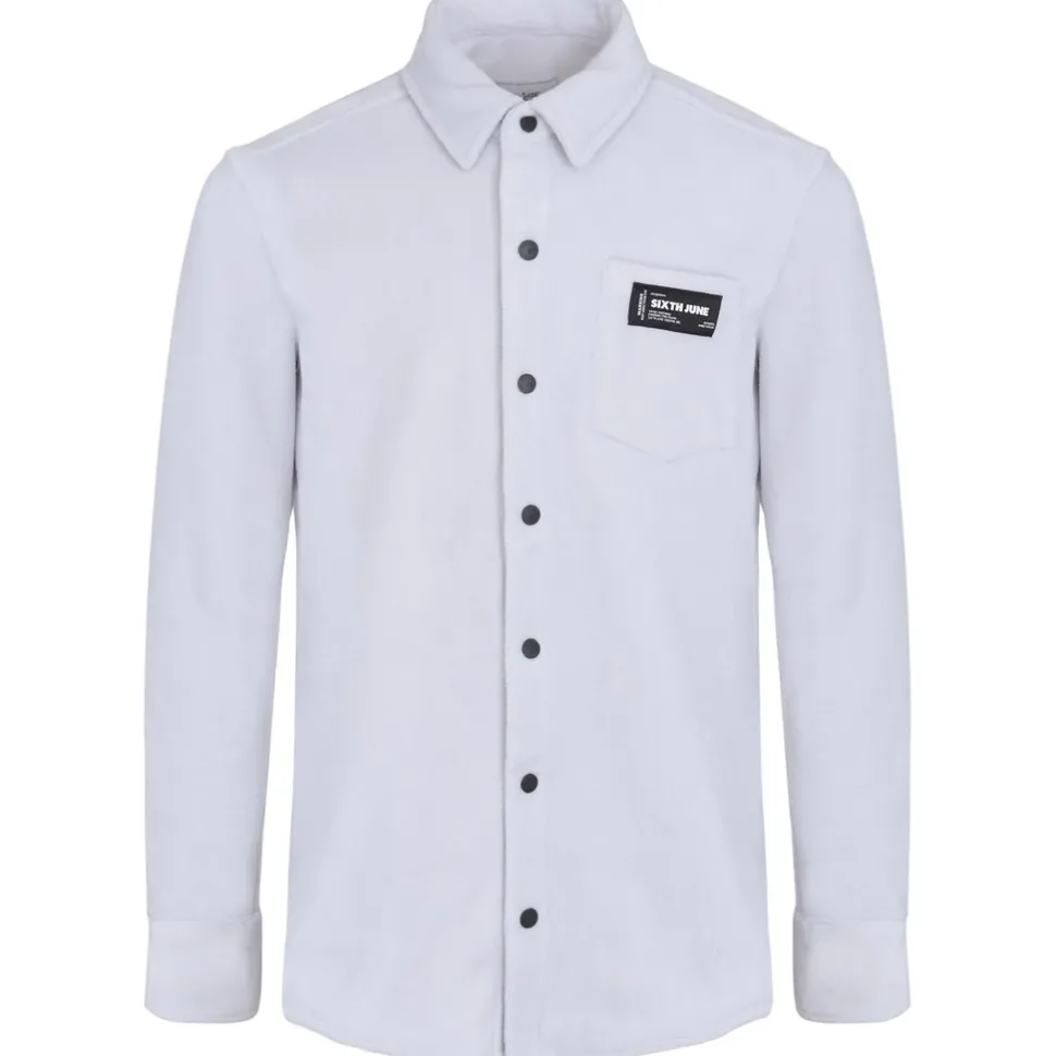 Chemise Polaire Poche Gris Clair