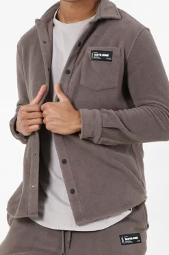 Chemise Polaire Poche Marron