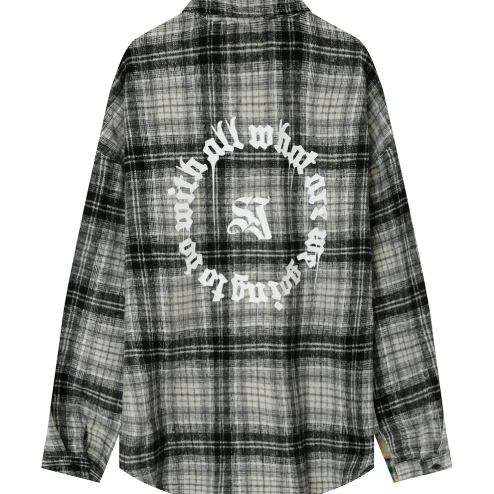 Chemise Polaire Tartan Gris Fonce