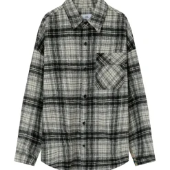 Chemise Polaire Tartan Gris Fonce