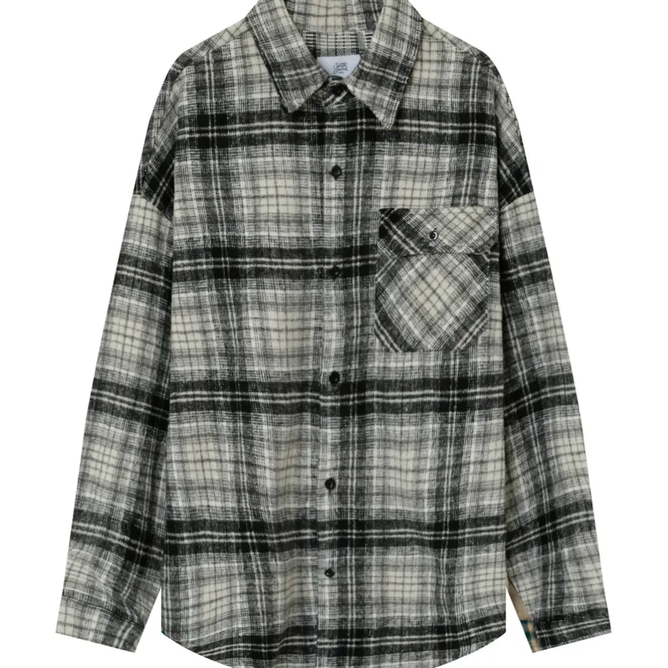 Chemise Polaire Tartan Gris Fonce
