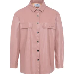 Chemise Simili Cuir Rose