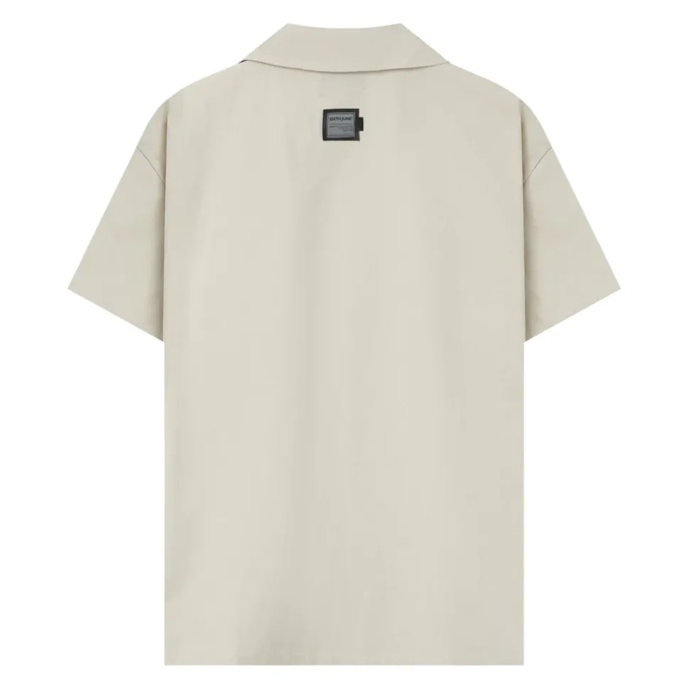 Chemise Utilitaire Manches Courtes Beige