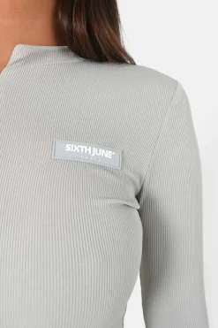 Combinaison Cotelee Logo Gris