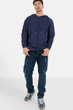 Coutures Exterieurs Sweatshirt Bleu Fonce