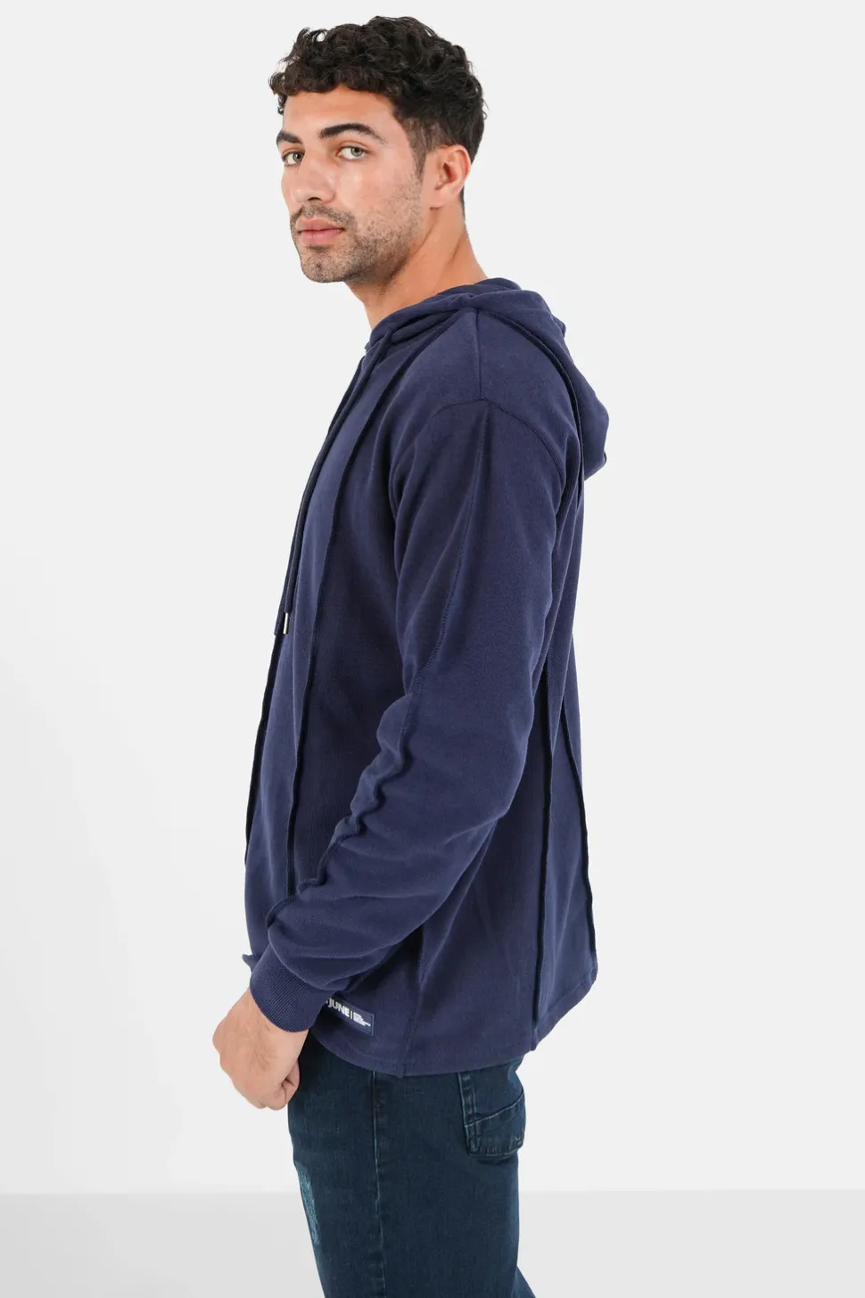 Coutures Exterieurs Sweatshirt Bleu Fonce