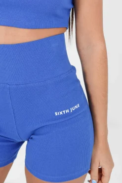 Cycliste Court Cotele Logo Bleu Fonce