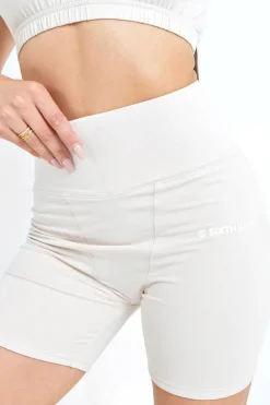Cycliste Court Logo Blanc Casse