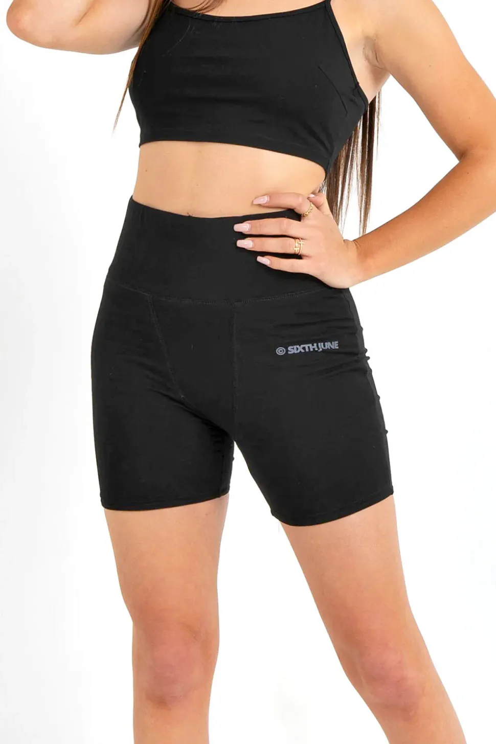 Cycliste Court Logo Noir