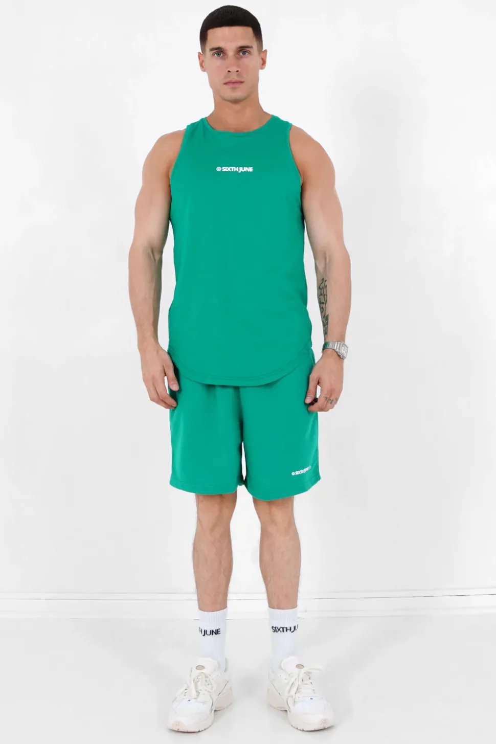 Debardeur Logo Imprime Vert