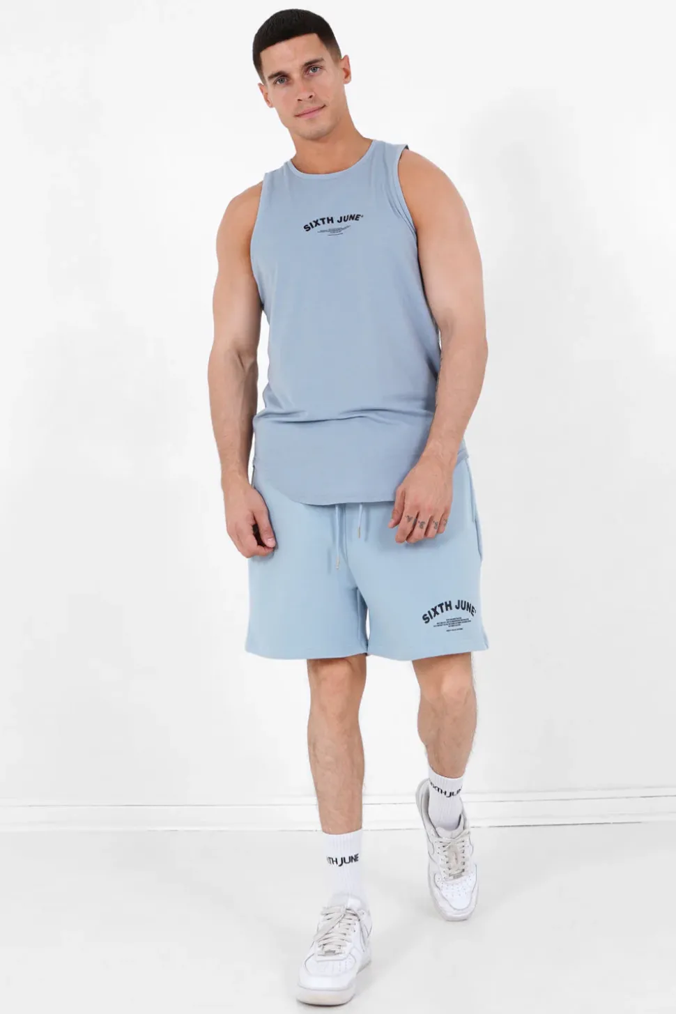 Debardeur Logo Incurve Bleu Clair