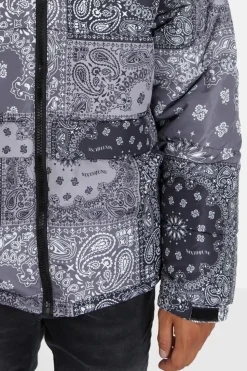 Doudoune Bandana Patchwork Gris