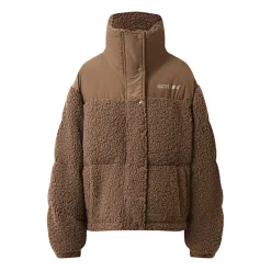 Doudoune Bi Matiere Sherpa Marron