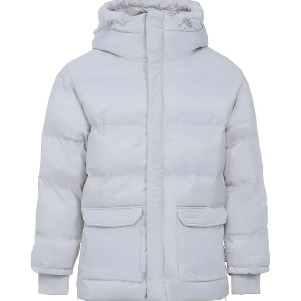 Doudoune Courte Details Gris Clair