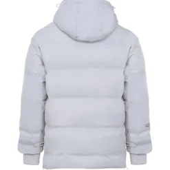 Doudoune Courte Details Gris Clair