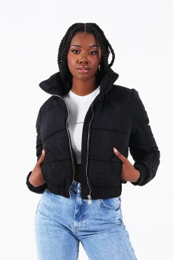 Doudoune Courte Matelasse Noir