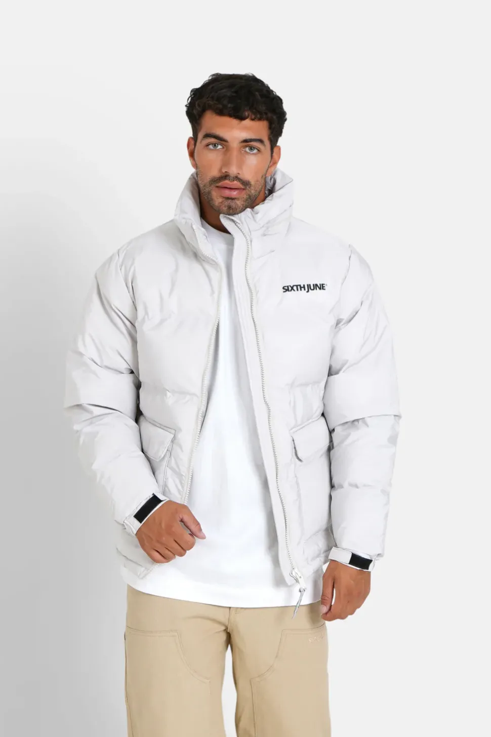 Doudoune Courte Matelassee Blanc