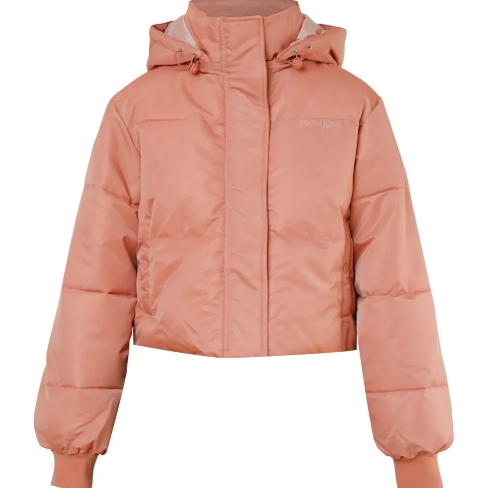 Doudoune Courte Nylon Epais Rose